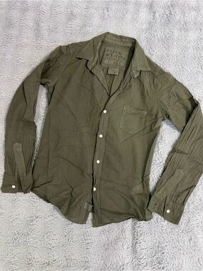 Frank & Eileen Barry Olive Green Tailored Women’s Button-Up Shirt